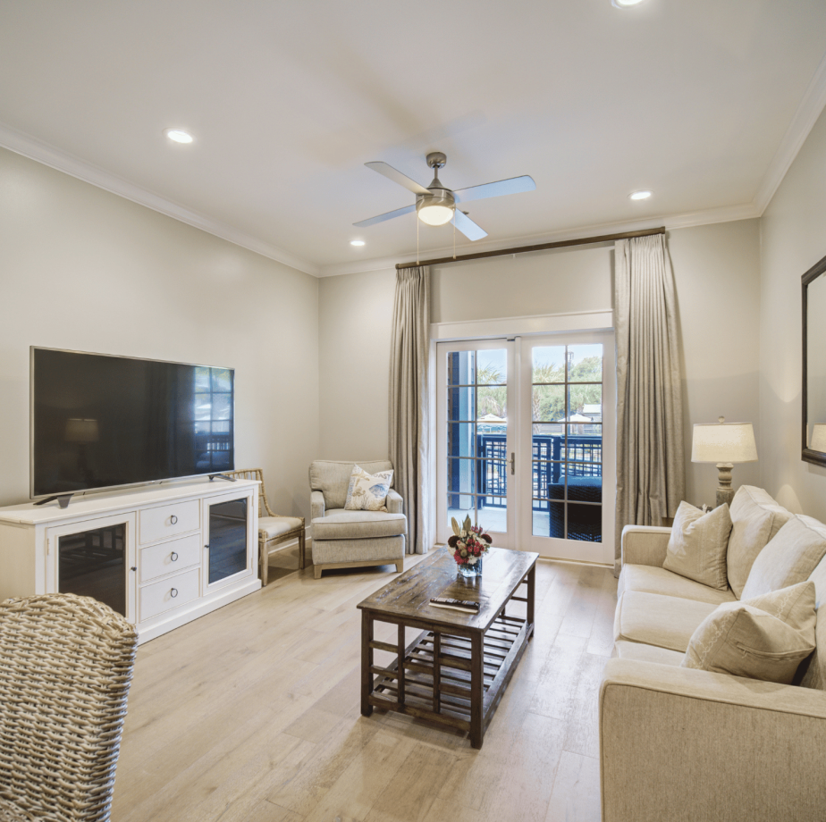 Living area looking out