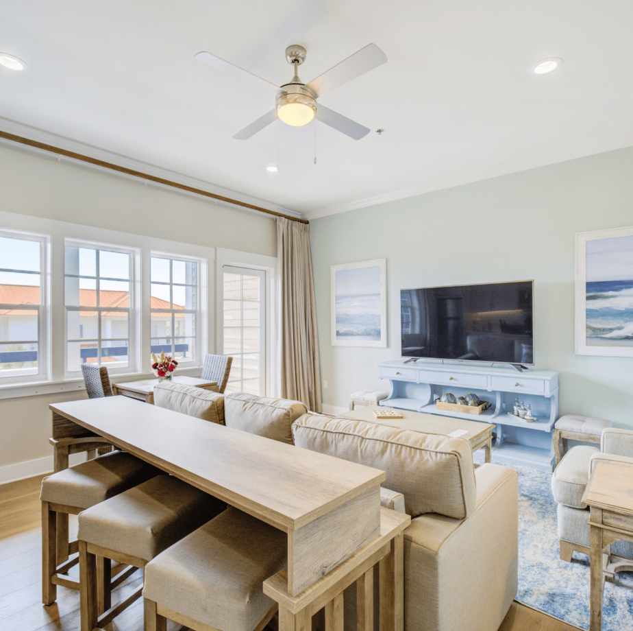 Living room looking out