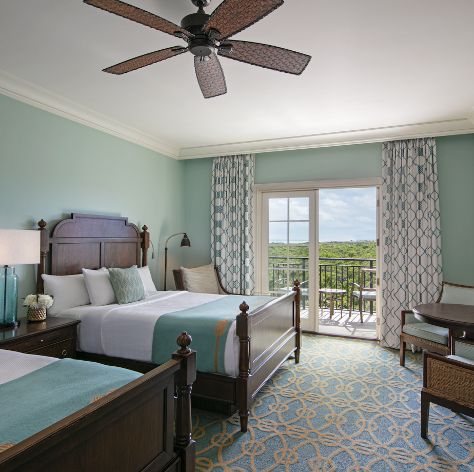 Double beds in room